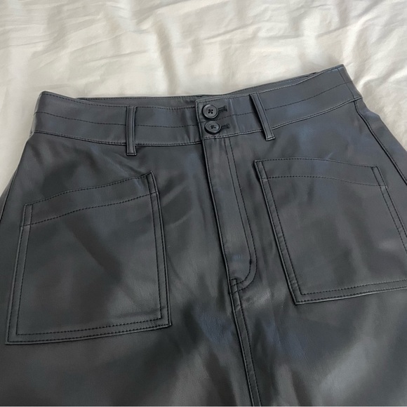 Madewell Vegan Leather A-Line Mini Skirt NWT - Picture 5 of 6